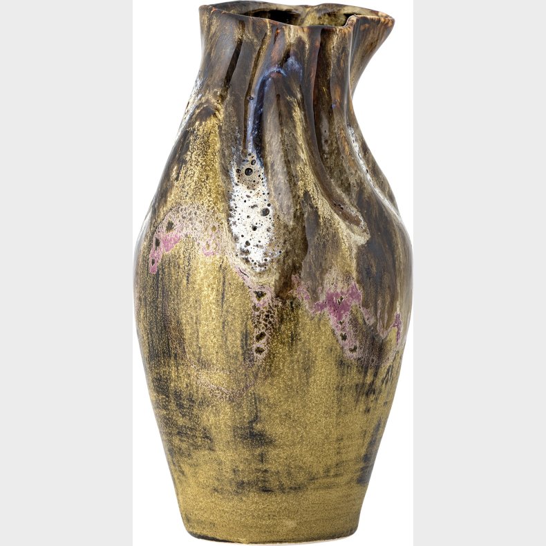 Bloomingville - Benoit Vase - Brun - Stentj Keramik - H 26 Cm