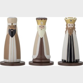 Bloomingville - Betiel Julelysestage - Natur Tr� - B�g - 3 Stk.