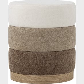 Bloomingville - Bilbao Puf - Rund - Brun - Polyester