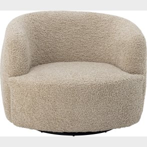 Bloomingville - Bocca Loungestol Med Drejefod - Natur - Polyester