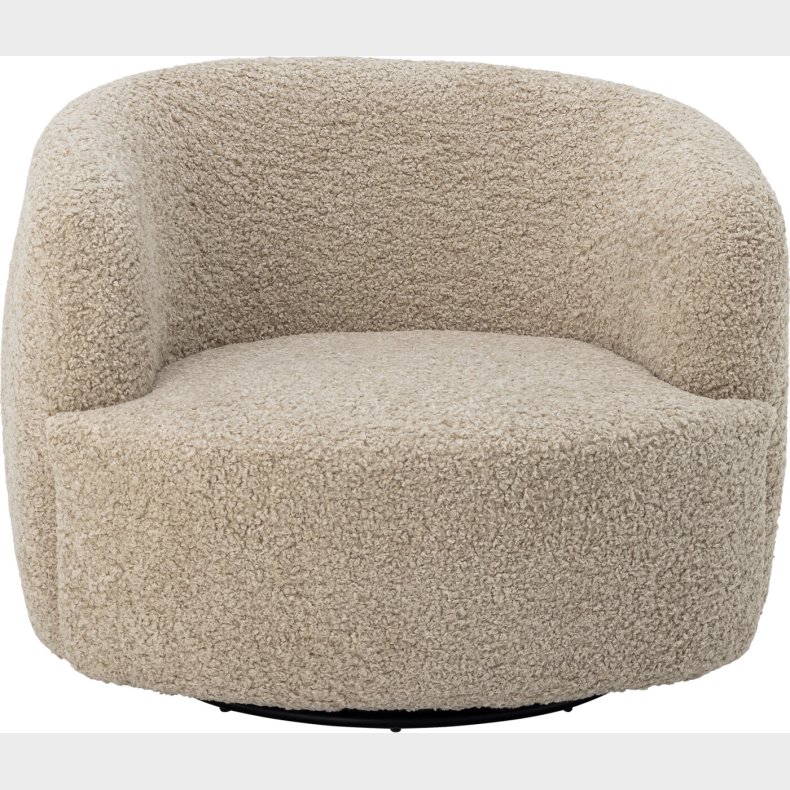 Bloomingville - Bocca Loungestol Med Drejefod - Natur - Polyester