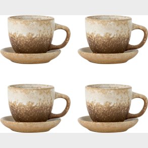 Bloomingville - Brenta Kopper Med Underkop - 8 Dele - Natur