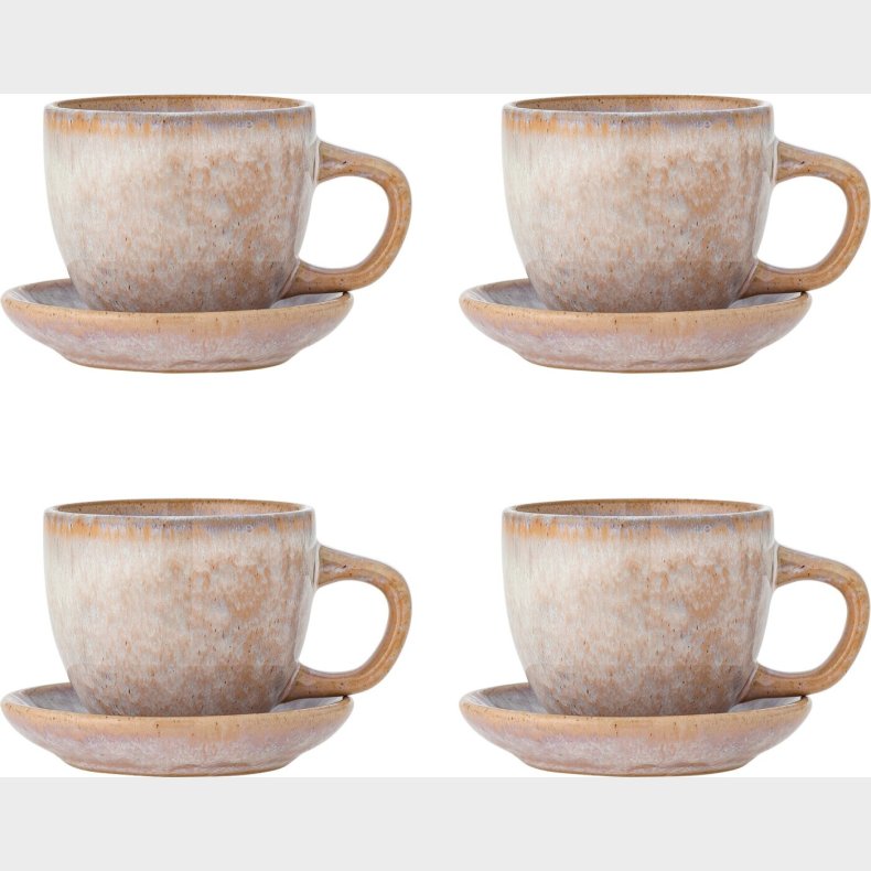 Bloomingville - Brenta Kopper Med Underkop - 8 Dele - Rosa