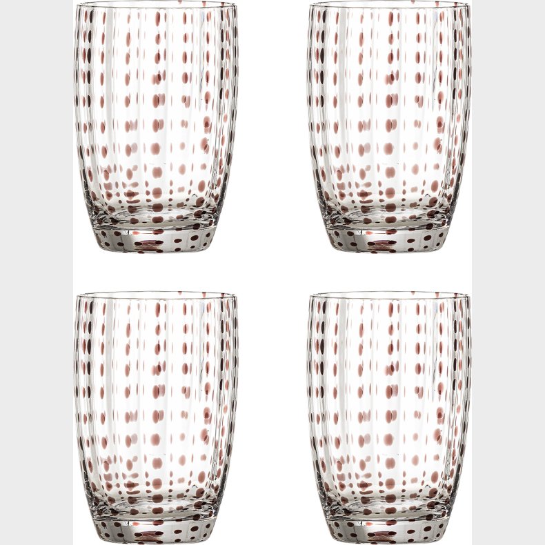 Bloomingville - Brinley Drikkeglas - Brun - Glas - St Med 4