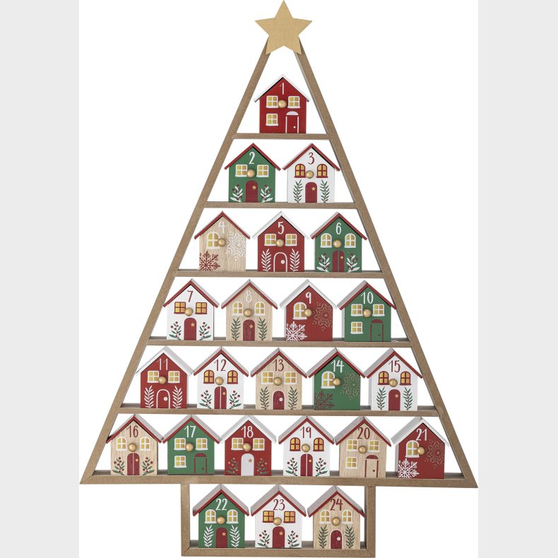 Bloomingville - Calvin Julekalender - Rd - Mdf