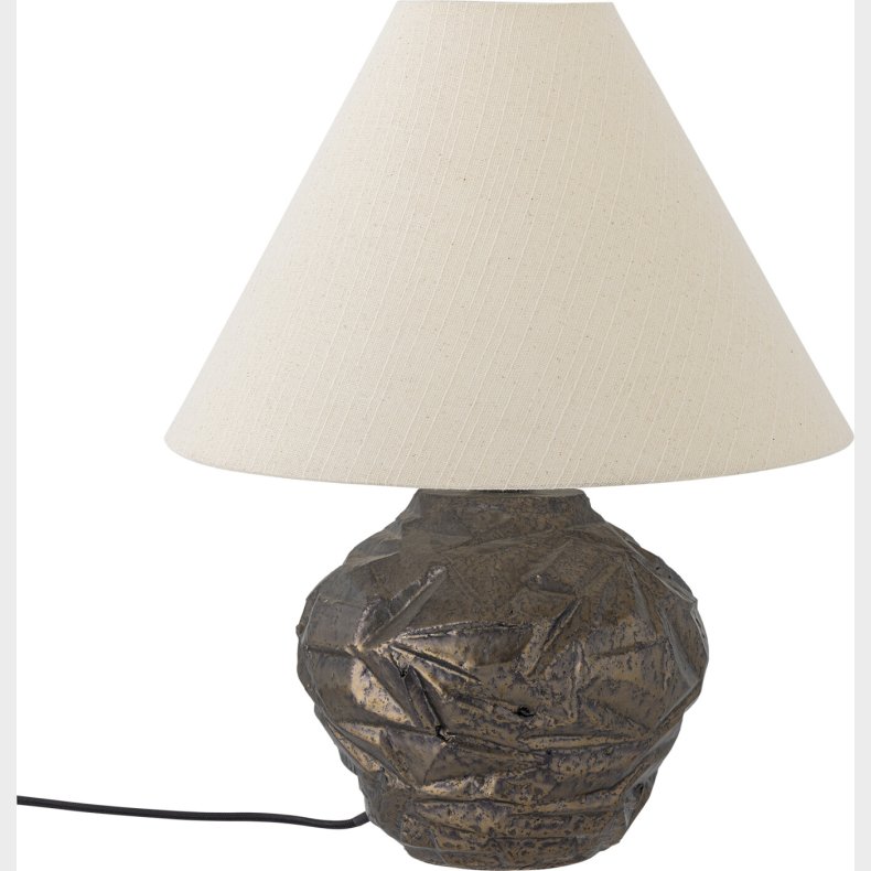 Bloomingville - Carolla Bordlampe Med Skrm - Brun - Keramik