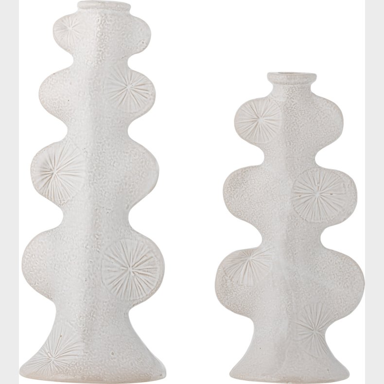 Bloomingville - Cason Lysestage - Hvid - Stentj - St Med 2