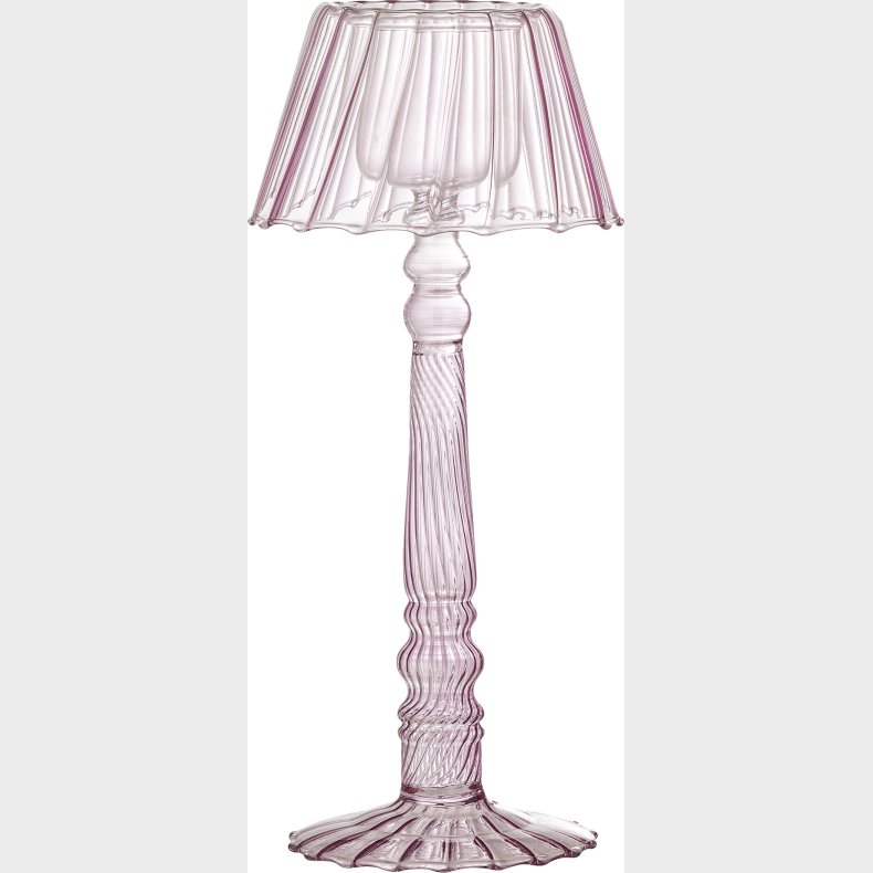 Bloomingville - Cisco Fyrfadsstage - Rosa - Glas