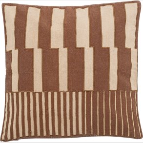 Bloomingville - Cowes Pude - Brun - Bomuld Oeko-tex - 40x40 Cm