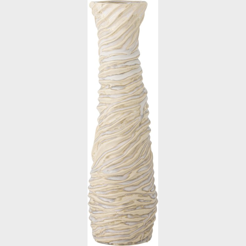 Bloomingville - Damien Vase - Hvid - Stentj Keramik - H 31,5 Cm
