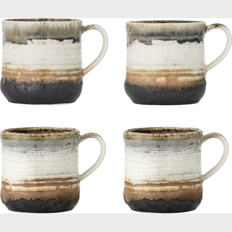 Bloomingville - Deana - Gr� - Krus - Stent�j Keramik - 4 Stk.