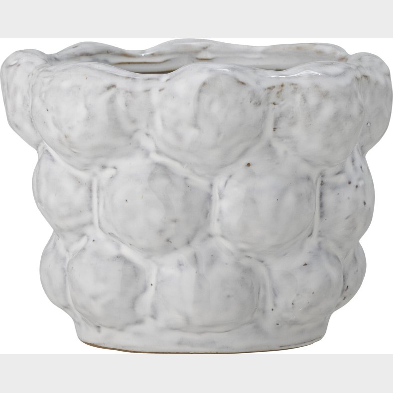 Bloomingville - Dieter Urtepotteskjuler - Hvid - Stentj Keramik