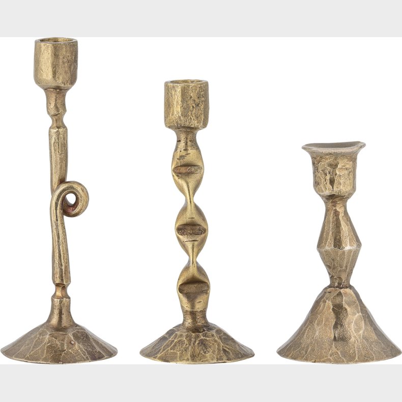 Bloomingville - Efsa Lysestage - Brass - Metal - St Med 3