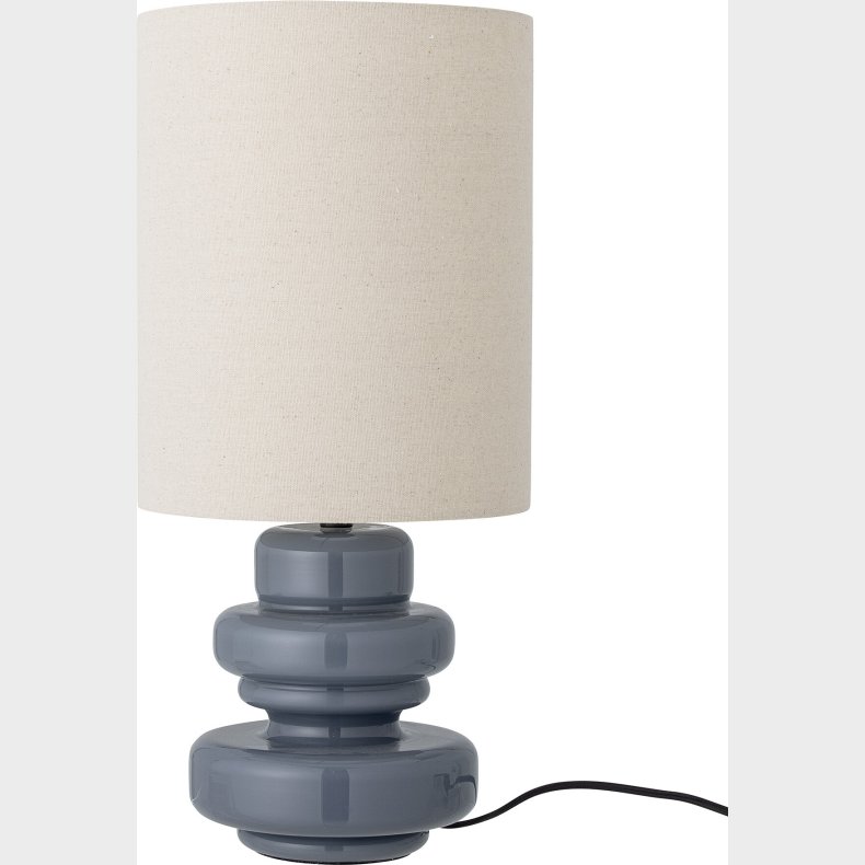 Bloomingville - Fabiola Bordlampe Med Skrm - Bl - Glas