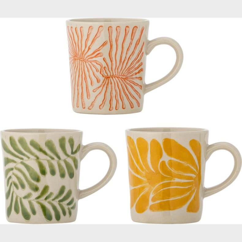 Creative Collection - Fauni Krus - Gul - 3 Stk. - Stentj Keramik