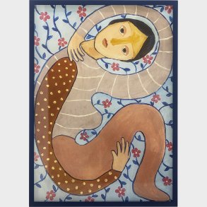 Bloomingville - Floriesta Illustration Med Ramme - 52x72 Cm