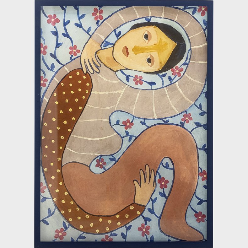 Bloomingville - Floriesta Illustration Med Ramme - 52x72 Cm