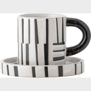 Bloomingville - Frankie Kop St Med Underkop - Sort - Stentj Keramik