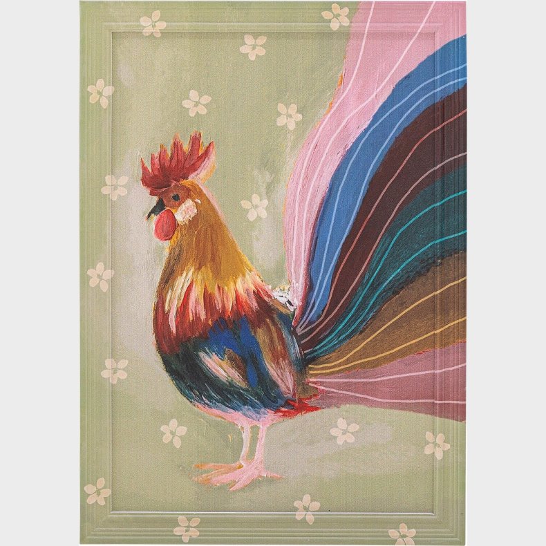 Bloomingville - Hanaia Illustration Med Ramme - Grn - Fyrretr