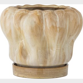 Bloomingville - Hollis Urtepotte Med Underskl - Natur - Keramik