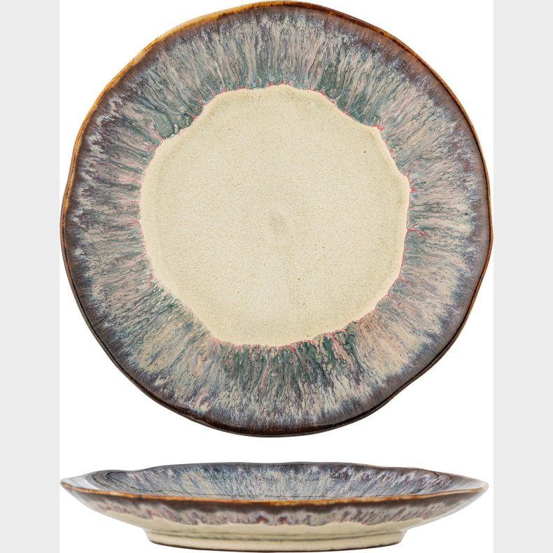 Bloomingville - Imogen Tallerken - Multifarvet - Stent�j Keramik