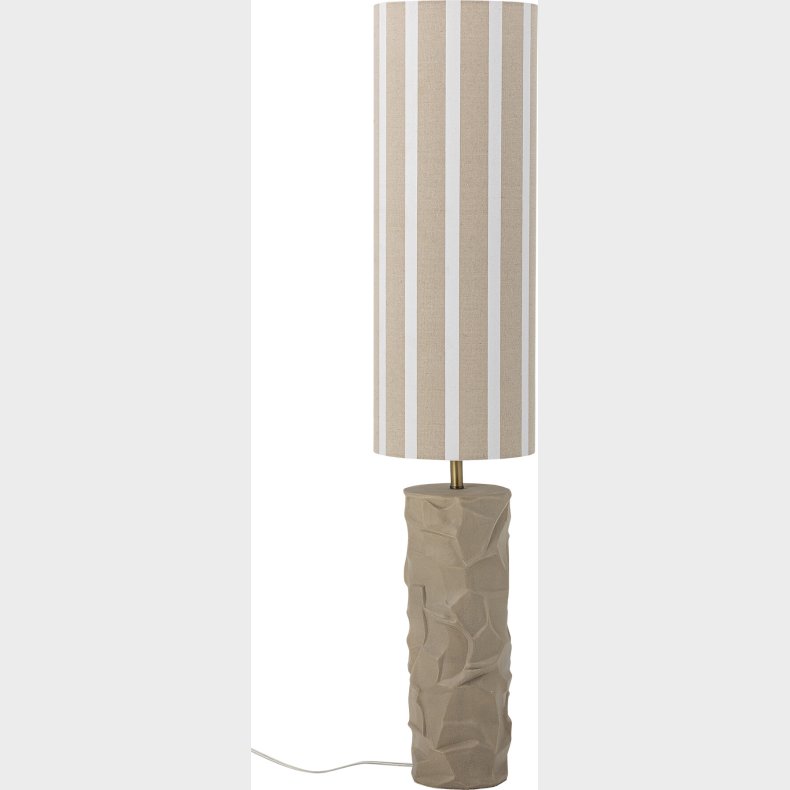 Bloomingville - Jani Gulvlampe Med Skrm - Natur - Stentj