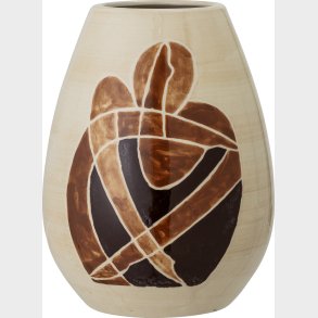 Bloomingville - Jona Vase - Brun - Stentj Keramik - H 18 Cm