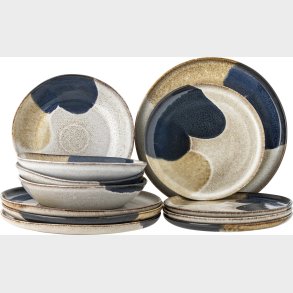 Bloomingville - Jules Services�t Til 4 - Gr� - Stent�j - 12 Dele