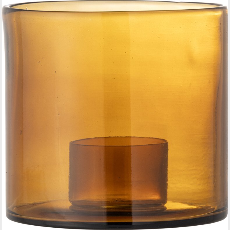 Bloomingville - Kahlah Lysestage - Brun - Genanvendt Glas