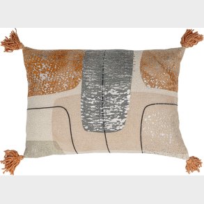 Bloomingville - Lanzo Pude - Orange - Bomuld - 50x35 Cm