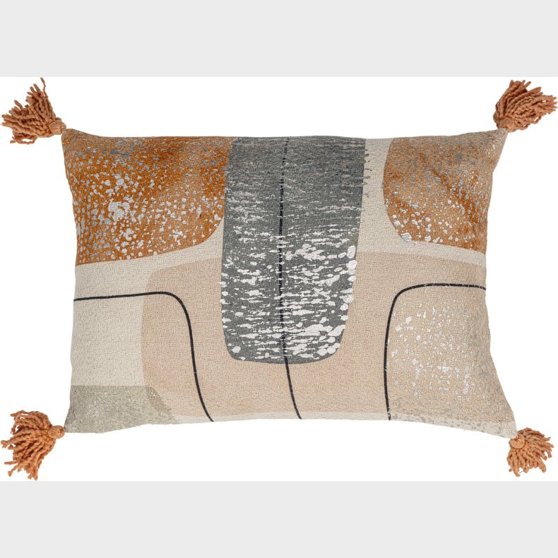 Bloomingville - Lanzo Pude - Orange - Bomuld - 50x35 Cm