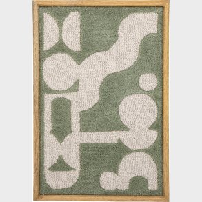 Bloomingville - Longton Vgtppe I Ramme - Tuftet - Grn - Uld