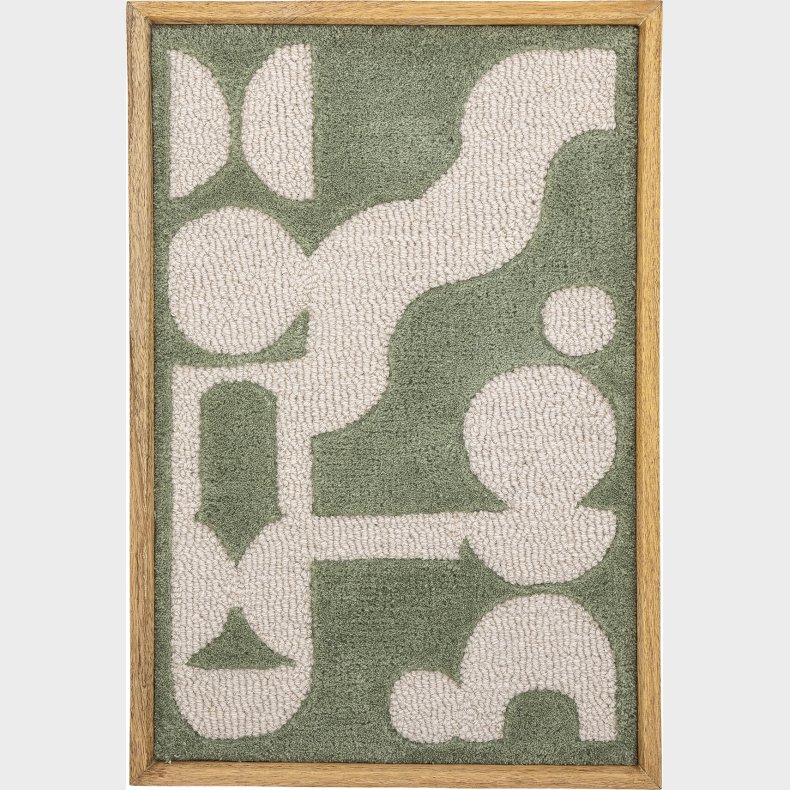 Bloomingville - Longton Vgtppe I Ramme - Tuftet - Grn - Uld