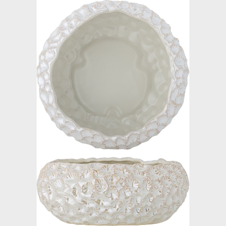 Bloomingville - Lowen Sk�l - Hvid - Stent�j - �24 Cm