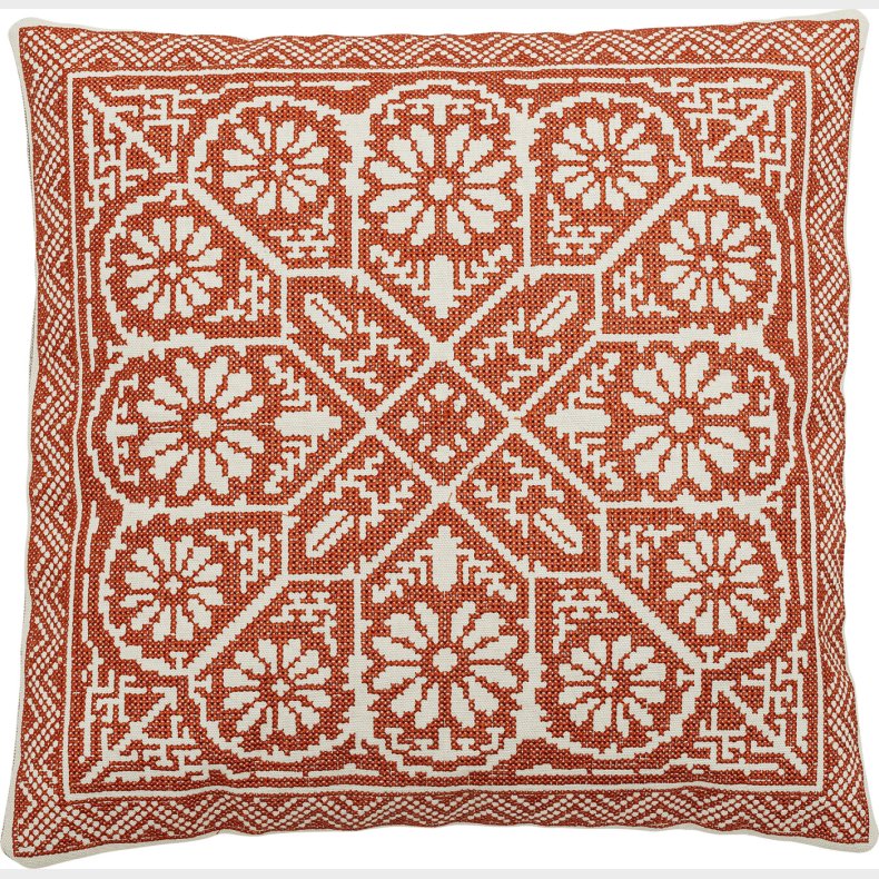 Bloomingville - Madita Pude - Rd - Bomuld - 40x40 Cm