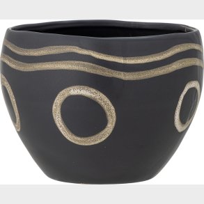 Bloomingville - Magnus Urtepotteskjuler - Sort - Stentj Keramik