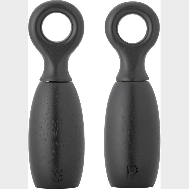 Bloomingville - Martim Salt Og Peber Kvrn - Sort - Gummitr