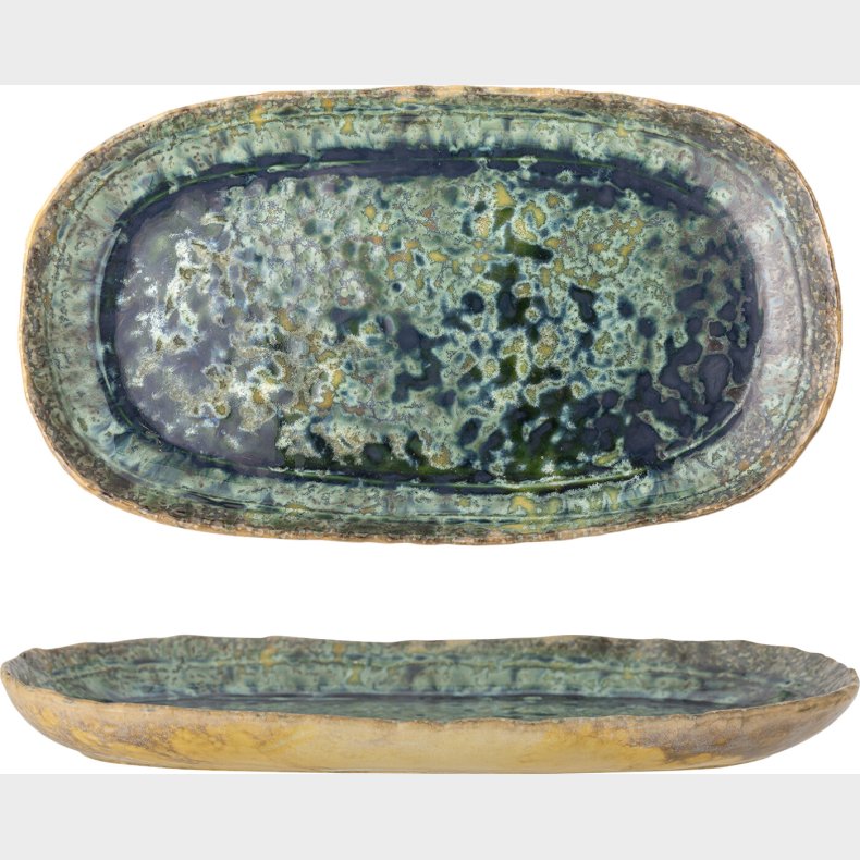 Bloomingville - Milani Serveringsfad - Grn - Stentj Keramik