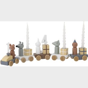 Bloomingville Mini - Junaid Fdselsdagstog Med Dyr I Tr - Brun