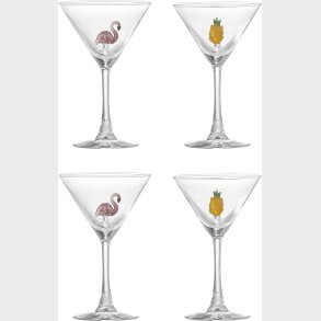 Bloomingville - Misa Cocktailglas Med Figur - Klar - Glas - 4 Stk