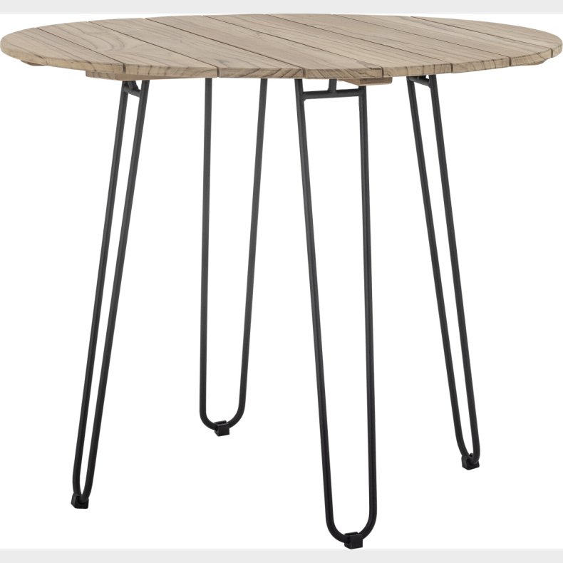 Bloomingville - Molito Spisebord - Rundt - Natur -  90 Cm - Teak Tr