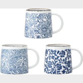 Bloomingville - Molly Krus Med Hank - Bl - Stentj Keramik - 3 Stk