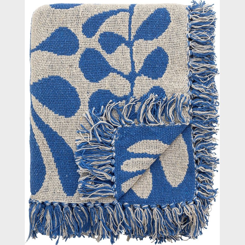 Bloomingville Plaid - Nevine - Bl� - 100% Bomuld