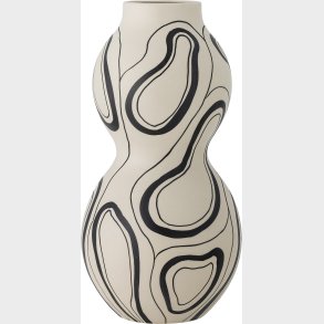 Bloomingville - Nicola Vase - Sort - Stentj Keramik - H 34 Cm