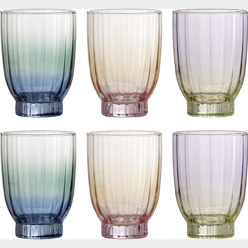 Bloomingville - Nicoline Drikkeglas - Multifarvet - 6 Stk.