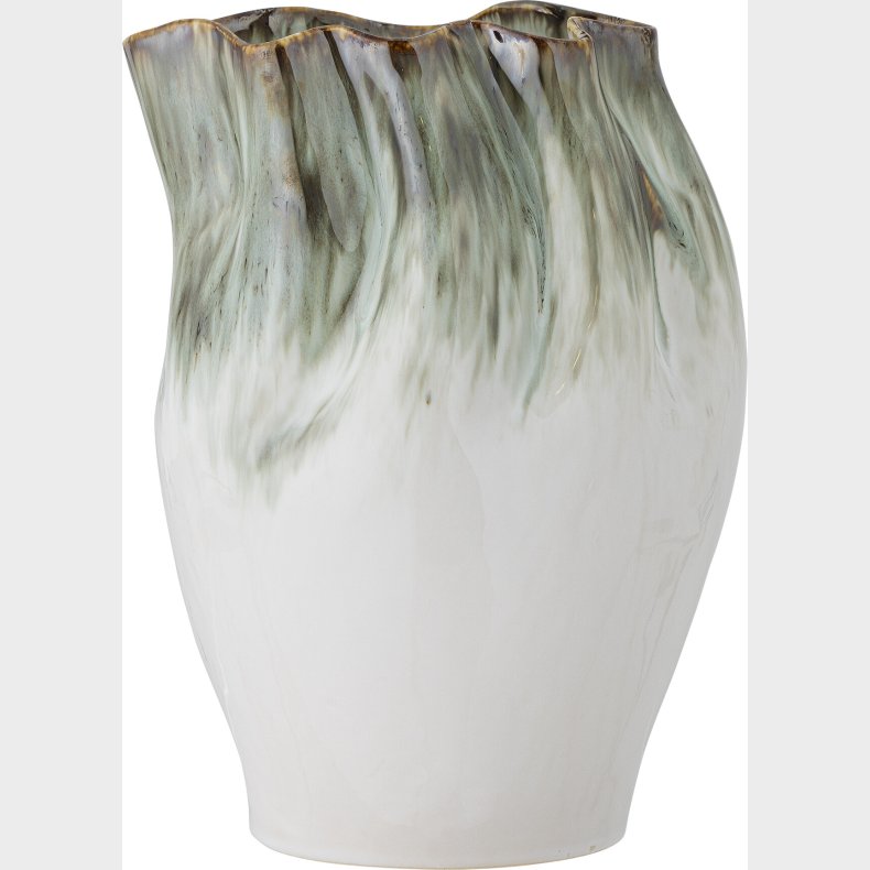 Bloomingville - Nisha Vase - Grn - Stentj Keramik
