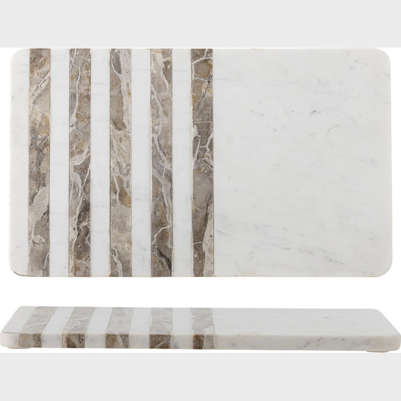 Bloomingville - Novelle Skrebrt - Hvid - Marmor