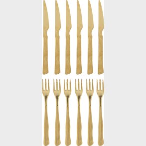 Bloomingville - Ollin Grillbestik St - Guld - Rustfri Stl - 12 Dele