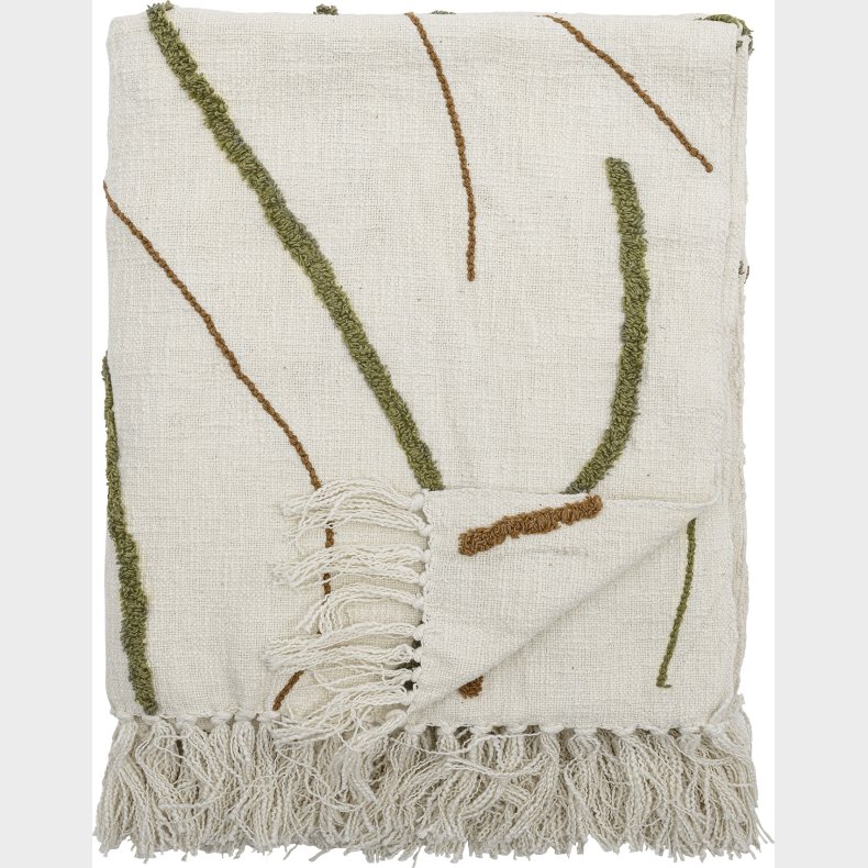 Bloomingville - Osasio Plaid - Grn - Bomuld - 150x130 Cm