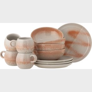 Bloomingville - Paula Morgenmadsst Til 4 - Orange - Stentj - 12 Dele